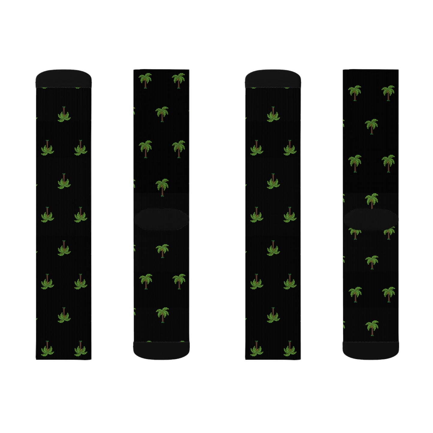 Flohï Socks - Black Palm Tree Pattern Design