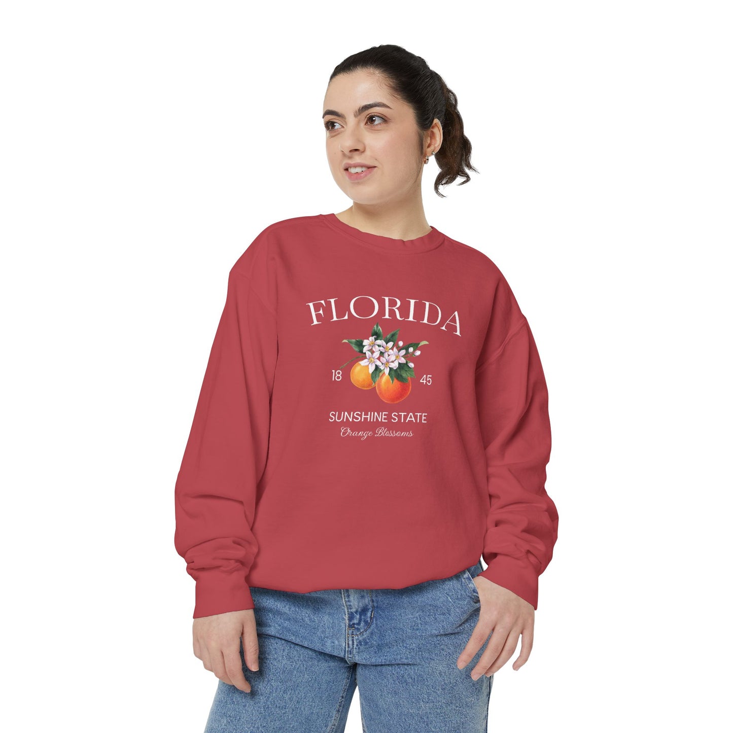 Florida Sunshine State Sweatshirt – Orange Blossom Vintage Design (Women’s)