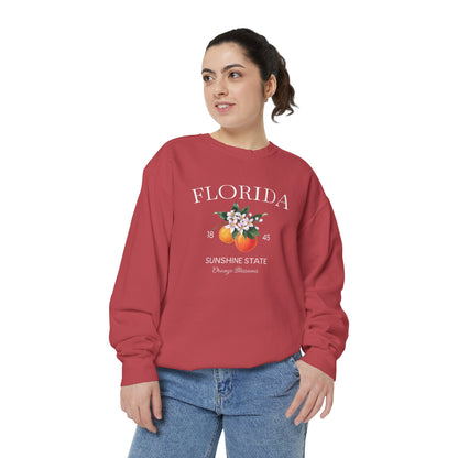 Florida Sunshine State Sweatshirt – Orange Blossom Vintage Design (Women’s)