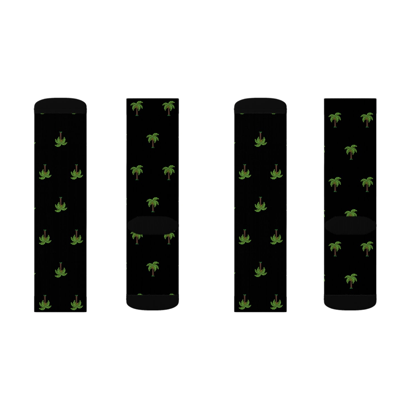 Flohï Socks - Black Palm Tree Pattern Design