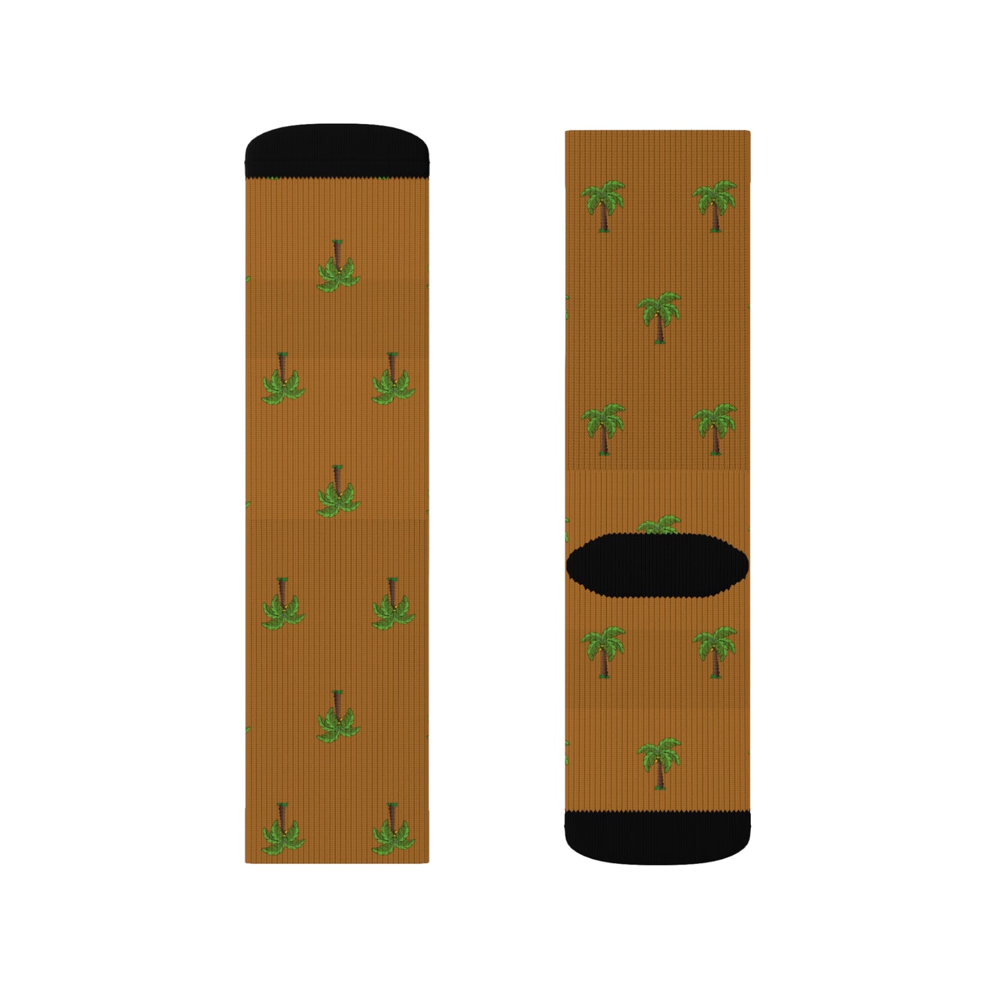 Flohï Sublimation Socks - Brown Palm Tree Pattern