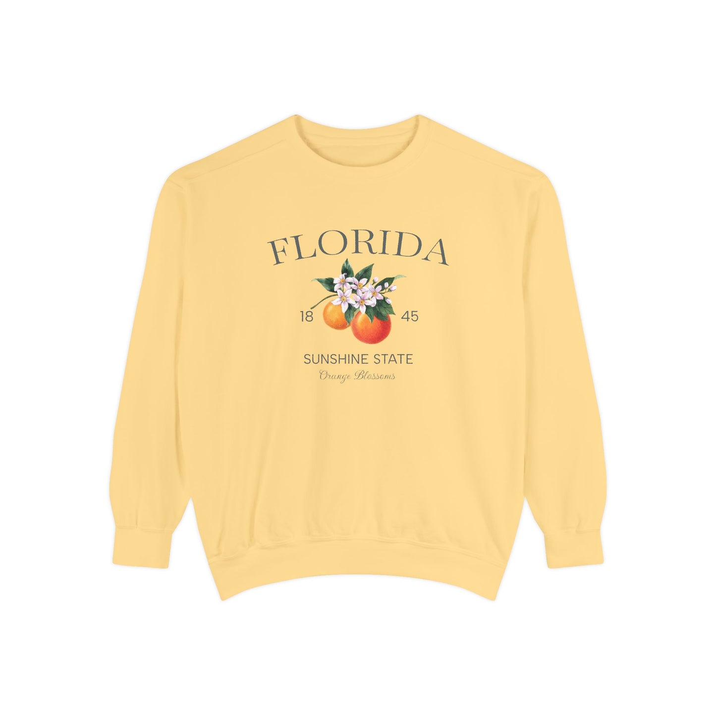 Florida Sunshine State Sweatshirt – Orange Blossom Vintage Design (Women’s)