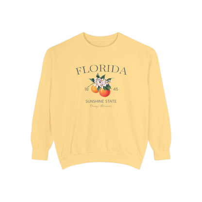 Florida Sunshine State Sweatshirt – Orange Blossom Vintage Design (Women’s)
