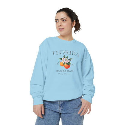 Florida Sunshine State Sweatshirt – Orange Blossom Vintage Design (Women’s)