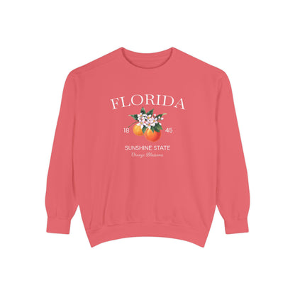Florida Sunshine State Sweatshirt – Orange Blossom Vintage Design (Women’s)