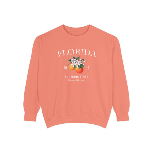 Florida Sunshine State Sweatshirt – Orange Blossom Vintage Design (Women’s)