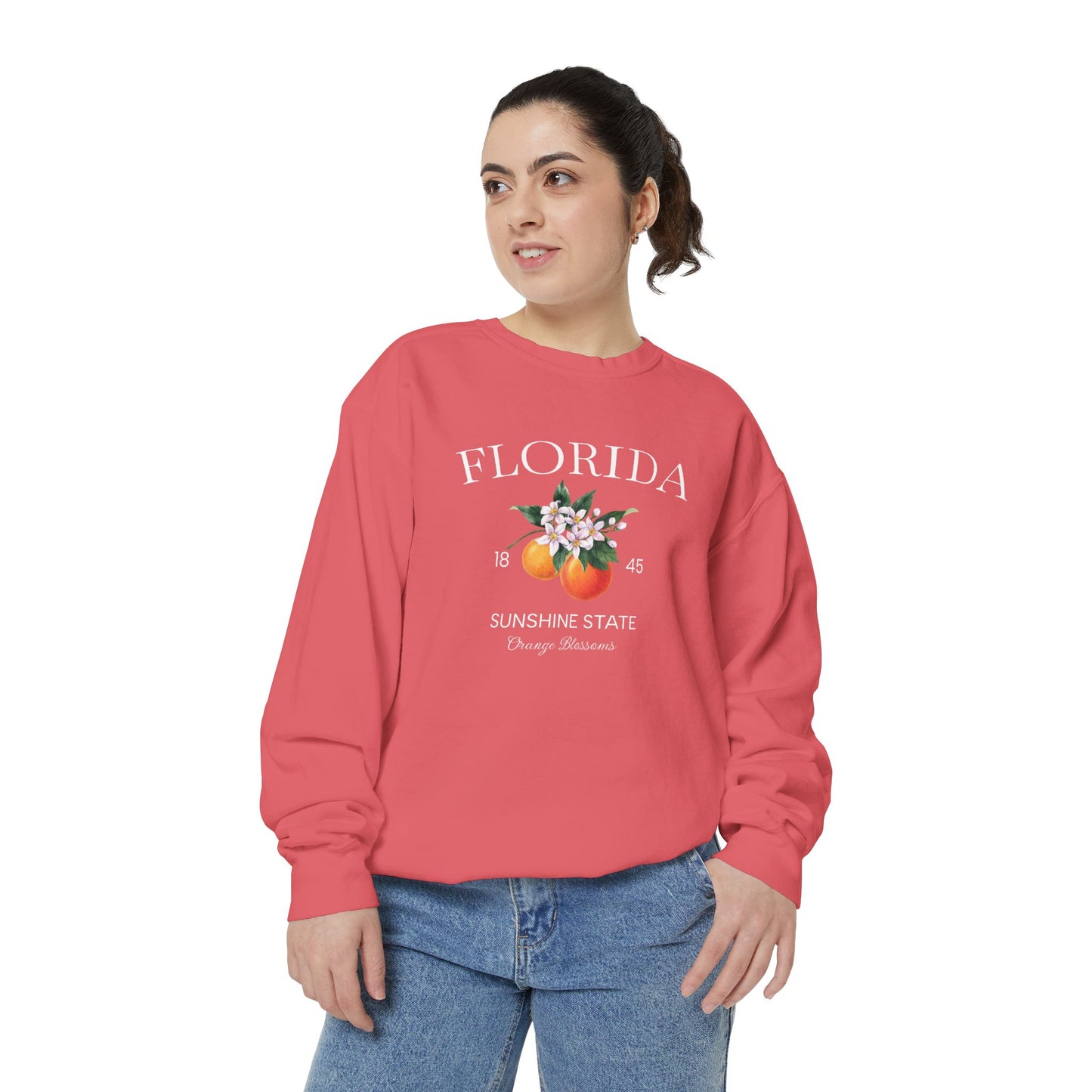 Florida Sunshine State Sweatshirt – Orange Blossom Vintage Design (Women’s)