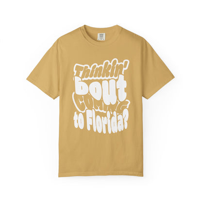 “Thinking ’Bout Coming to Florida? DON’T” Unisex Softstyle Graphic Tee