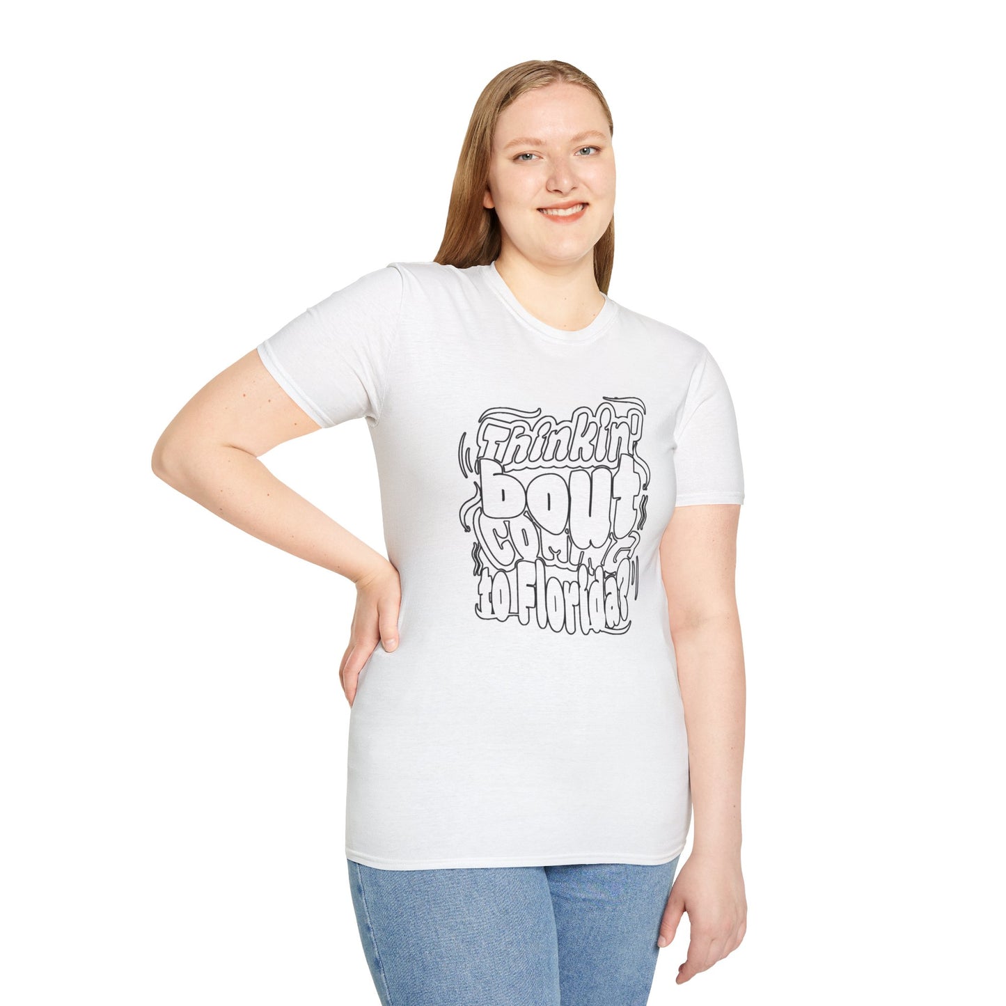 “Thinking ’Bout Coming to Florida? DON’T” Unisex Softstyle Graphic Tee
