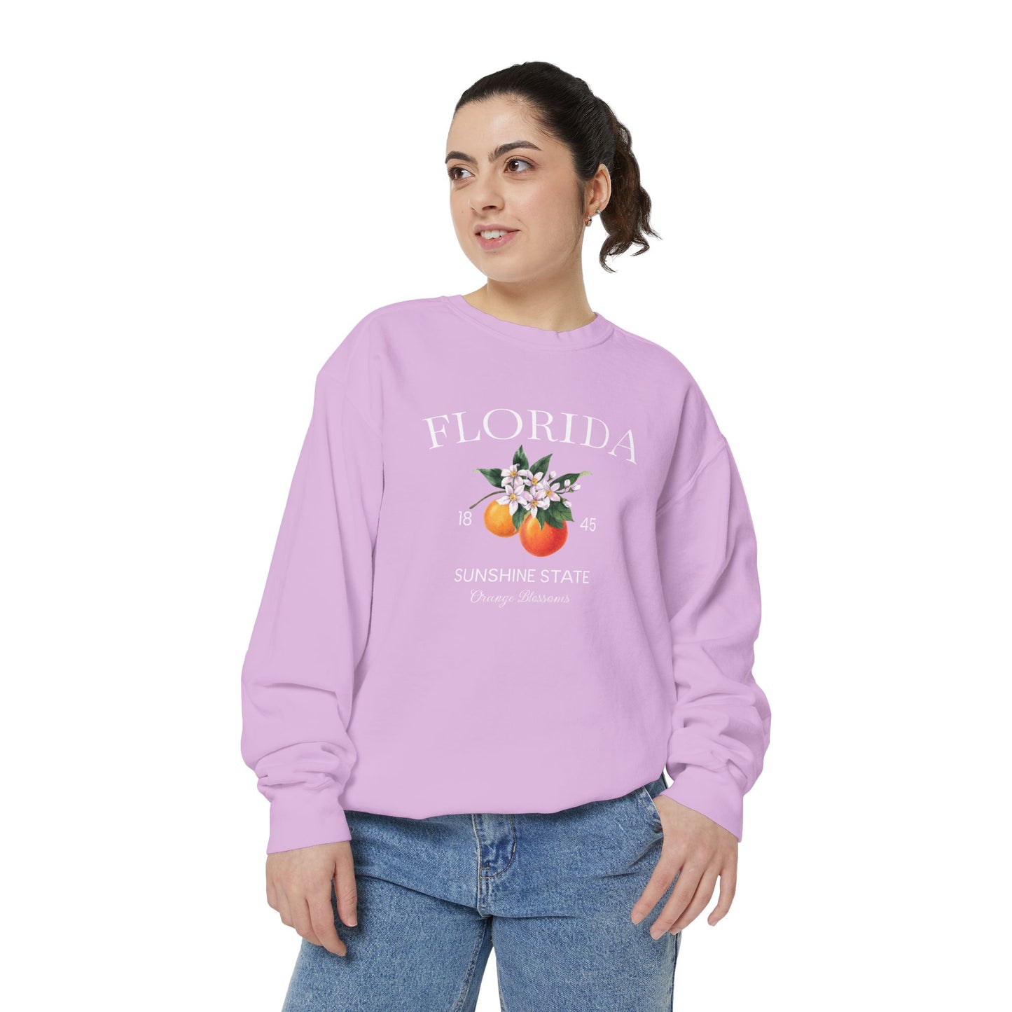 Florida Sunshine State Sweatshirt – Orange Blossom Vintage Design (Women’s)