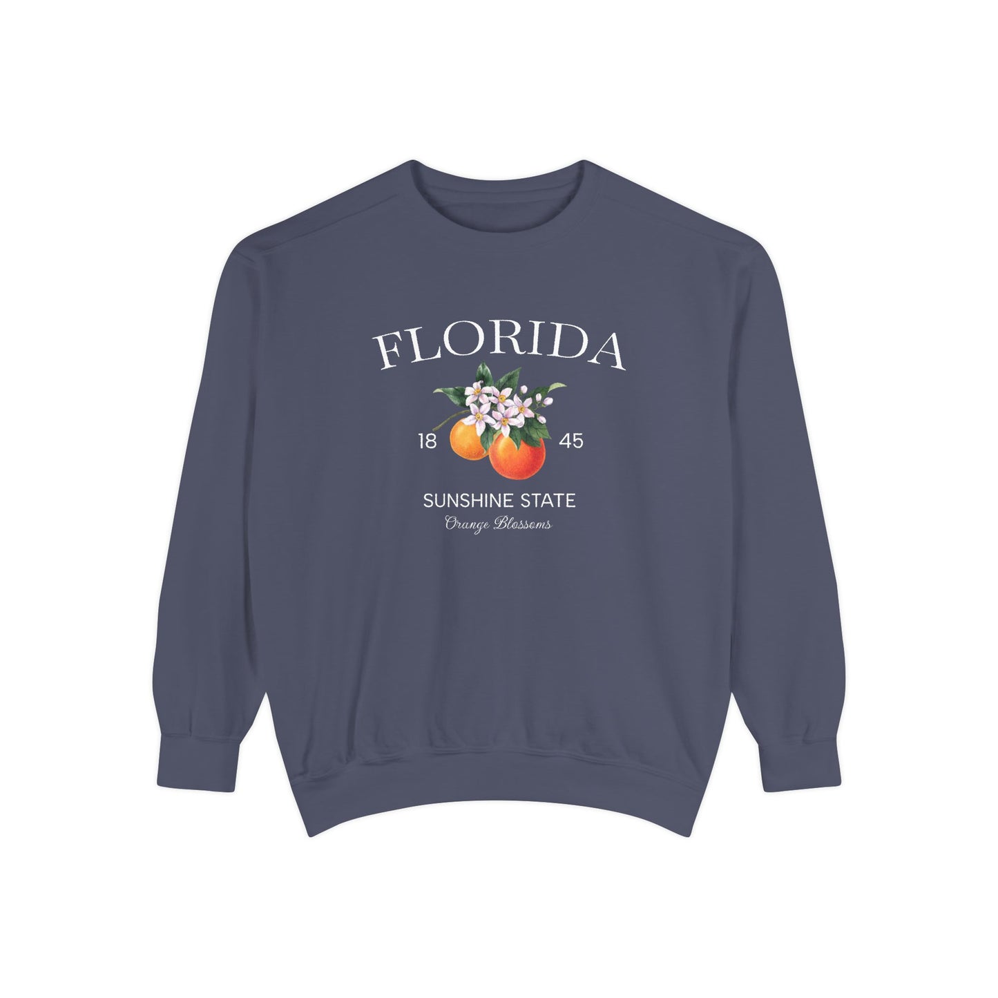 Florida Sunshine State Sweatshirt – Orange Blossom Vintage Design (Women’s)