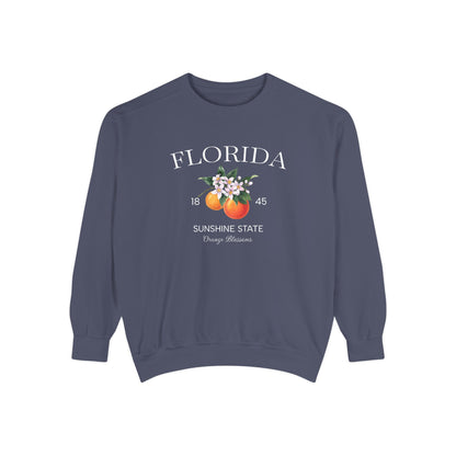 Florida Sunshine State Sweatshirt – Orange Blossom Vintage Design (Women’s)
