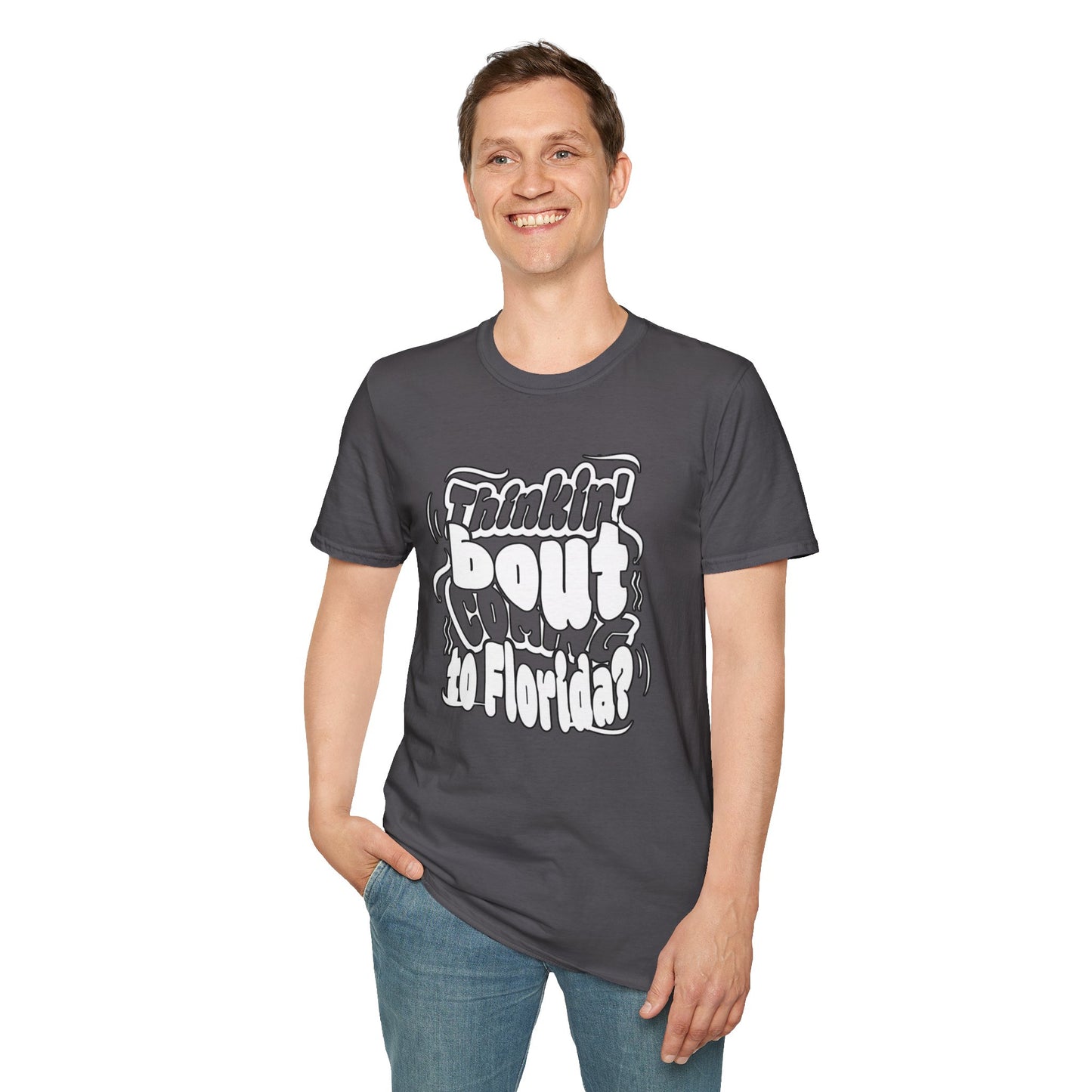 “Thinking ’Bout Coming to Florida? DON’T” Unisex Softstyle Graphic Tee