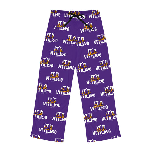 Vitiligo Awareness Women’s Pajama Set – Purple All-Over Print | “Ask, It’s Vitiligo”