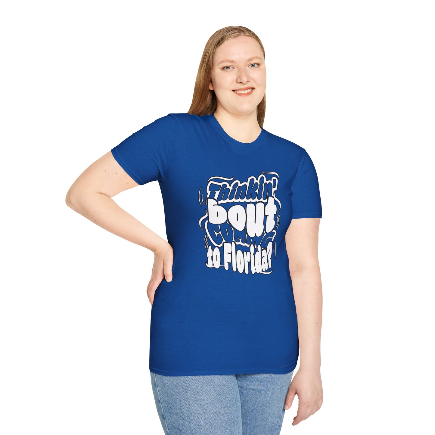 “Thinking ’Bout Coming to Florida? DON’T” Unisex Softstyle Graphic Tee