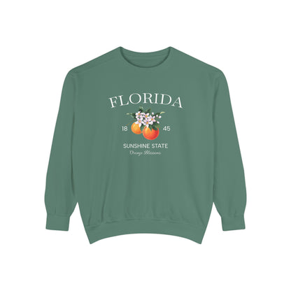 Florida Sunshine State Sweatshirt – Orange Blossom Vintage Design (Women’s)