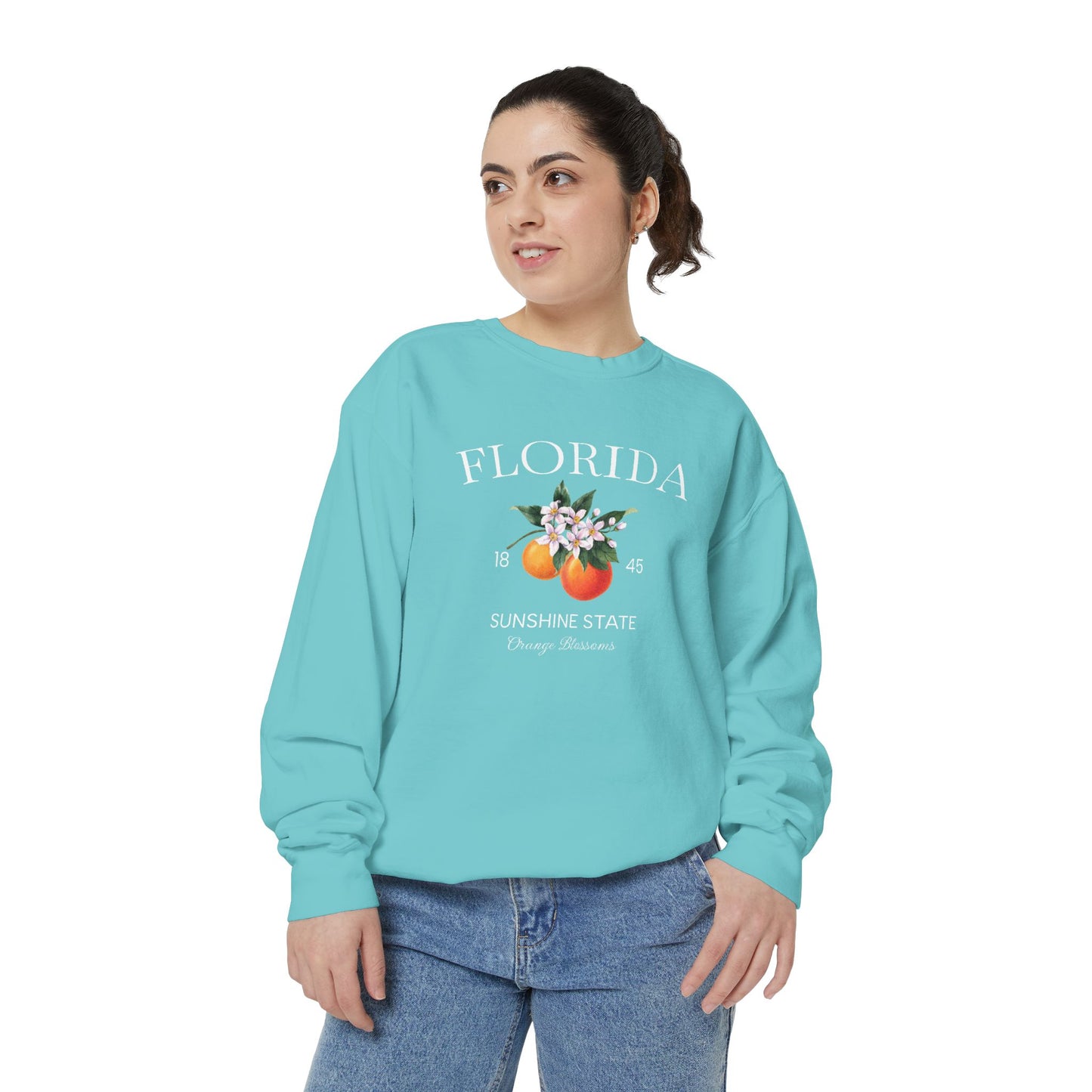 Florida Sunshine State Sweatshirt – Orange Blossom Vintage Design (Women’s)
