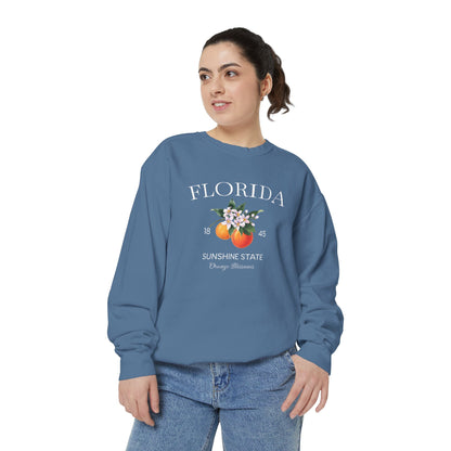 Florida Sunshine State Sweatshirt – Orange Blossom Vintage Design (Women’s)