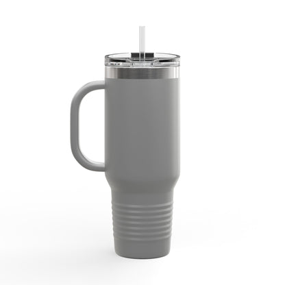 Florida Orange Blossom Stainless Steel Tumbler with Handle – 40oz Travel Mug with Straw