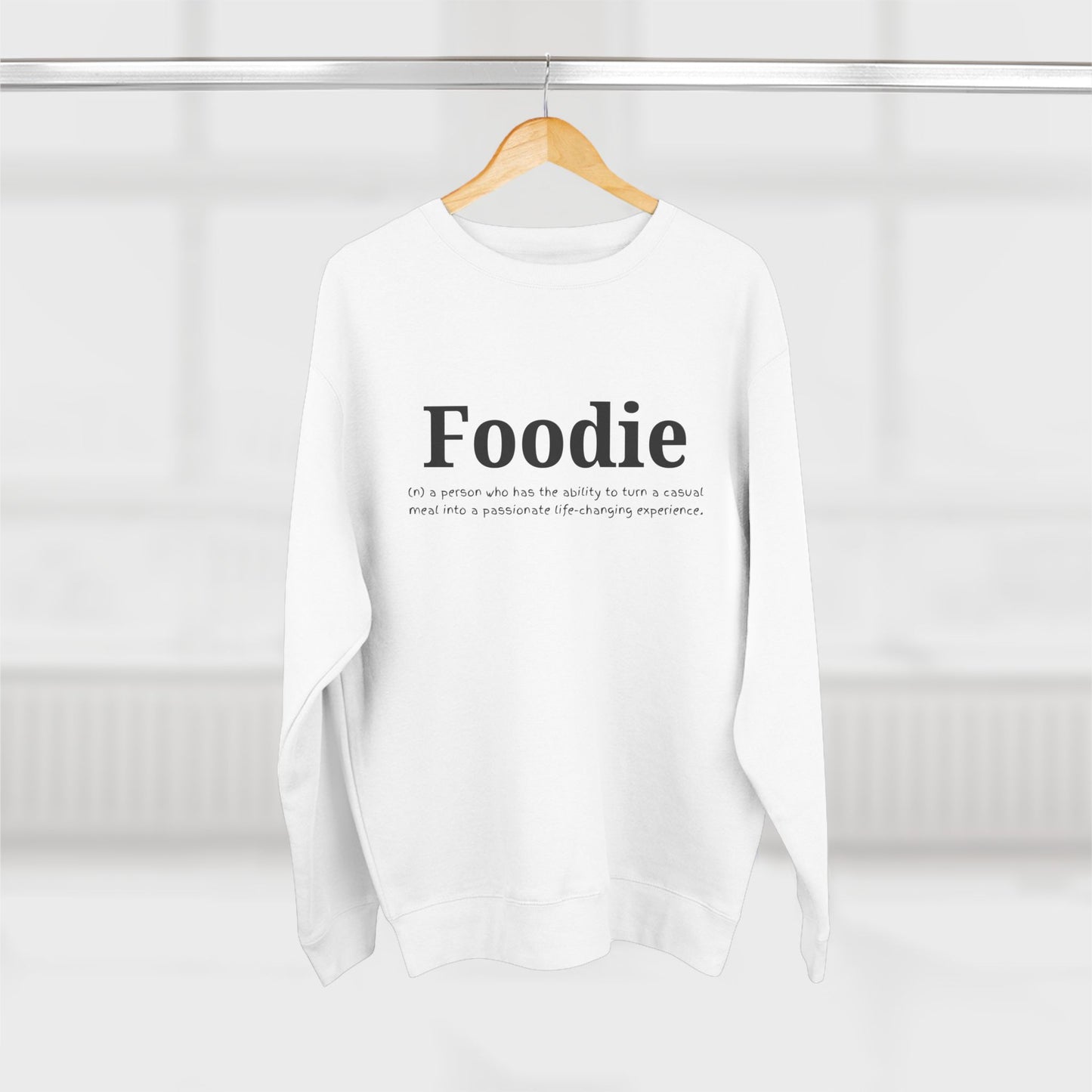 “Foodie (n.)” Minimalist Definition Sweatshirt | For Food Lovers & Reviewers