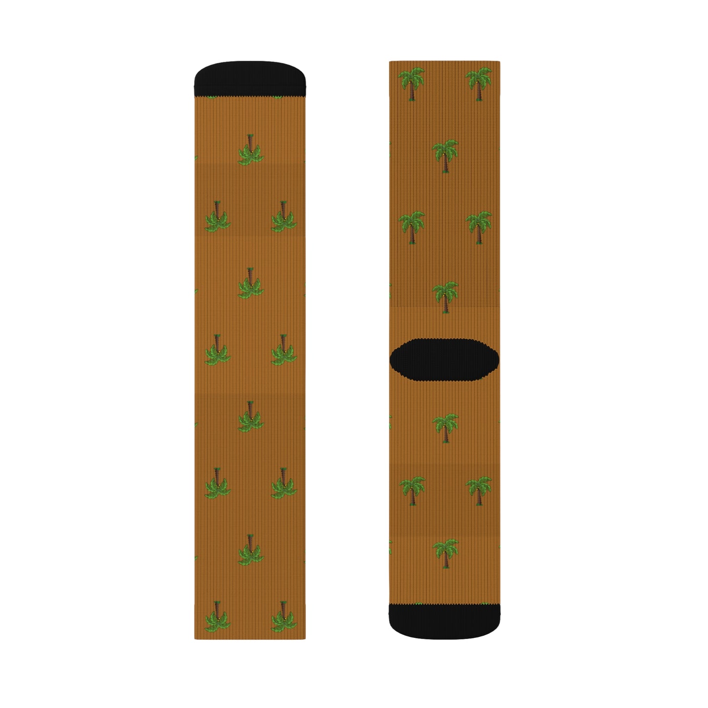 Flohï Sublimation Socks - Brown Palm Tree Pattern