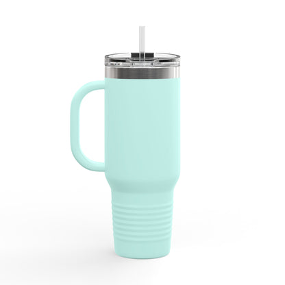 Florida Orange Blossom Stainless Steel Tumbler with Handle – 40oz Travel Mug with Straw
