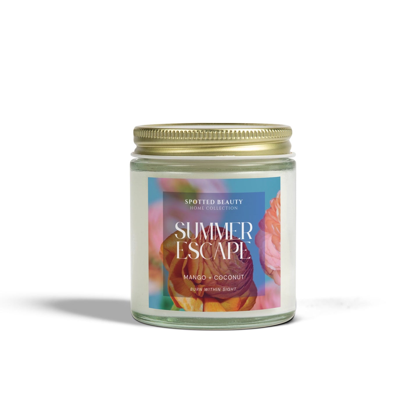 Summer Escape Mango Coconut Candle – Coconut Apricot Wax (4oz & 9oz)