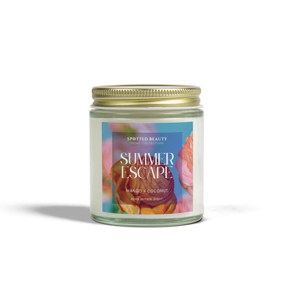 Summer Escape Mango Coconut Candle – Coconut Apricot Wax (4oz & 9oz)