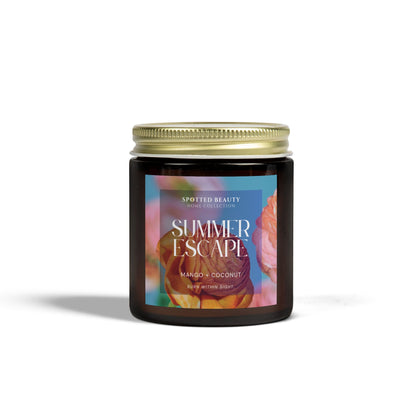 Summer Escape Mango Coconut Candle – Coconut Apricot Wax (4oz & 9oz)