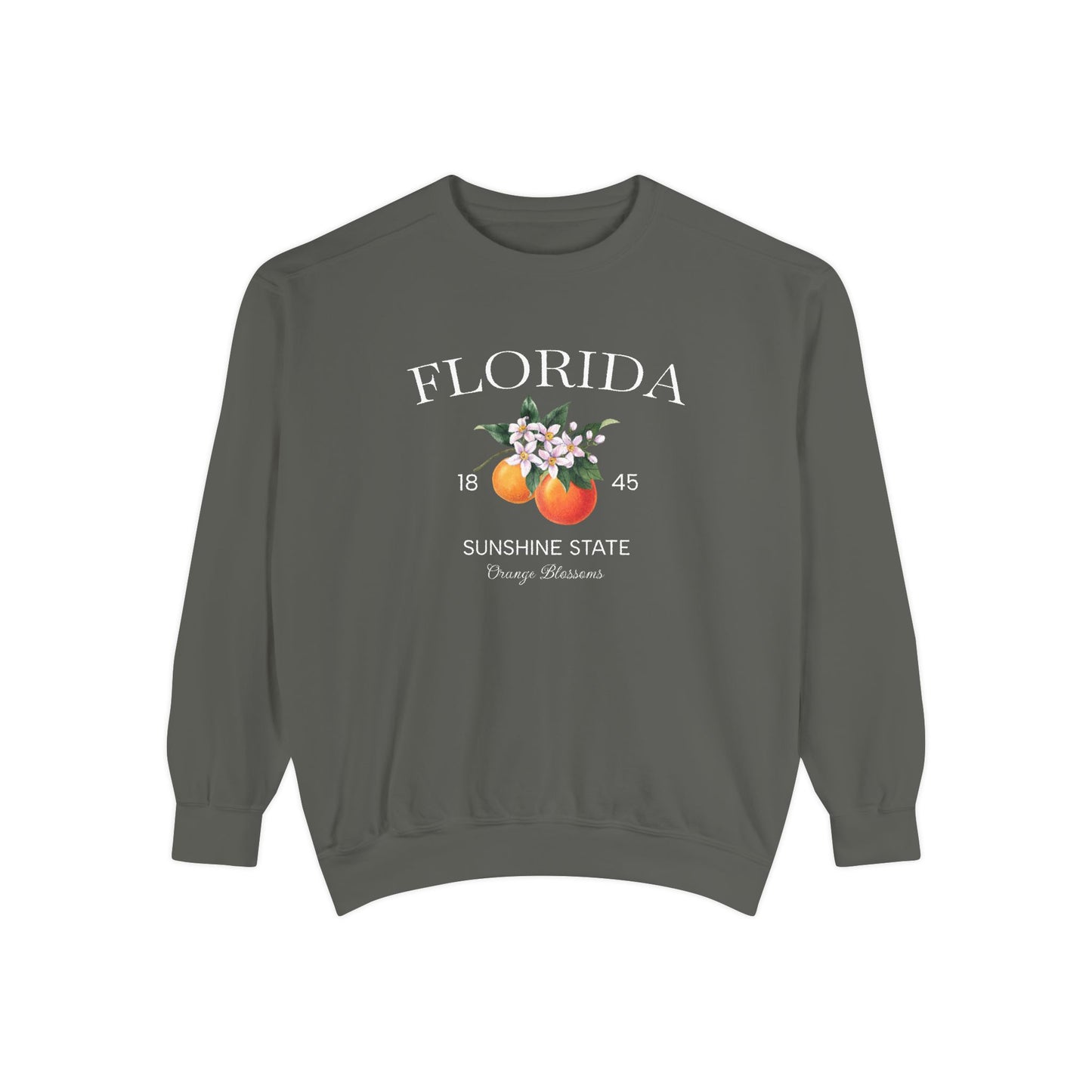 Florida Sunshine State Sweatshirt – Orange Blossom Vintage Design (Women’s)
