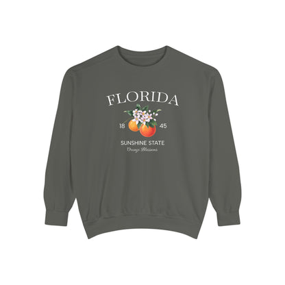 Florida Sunshine State Sweatshirt – Orange Blossom Vintage Design (Women’s)