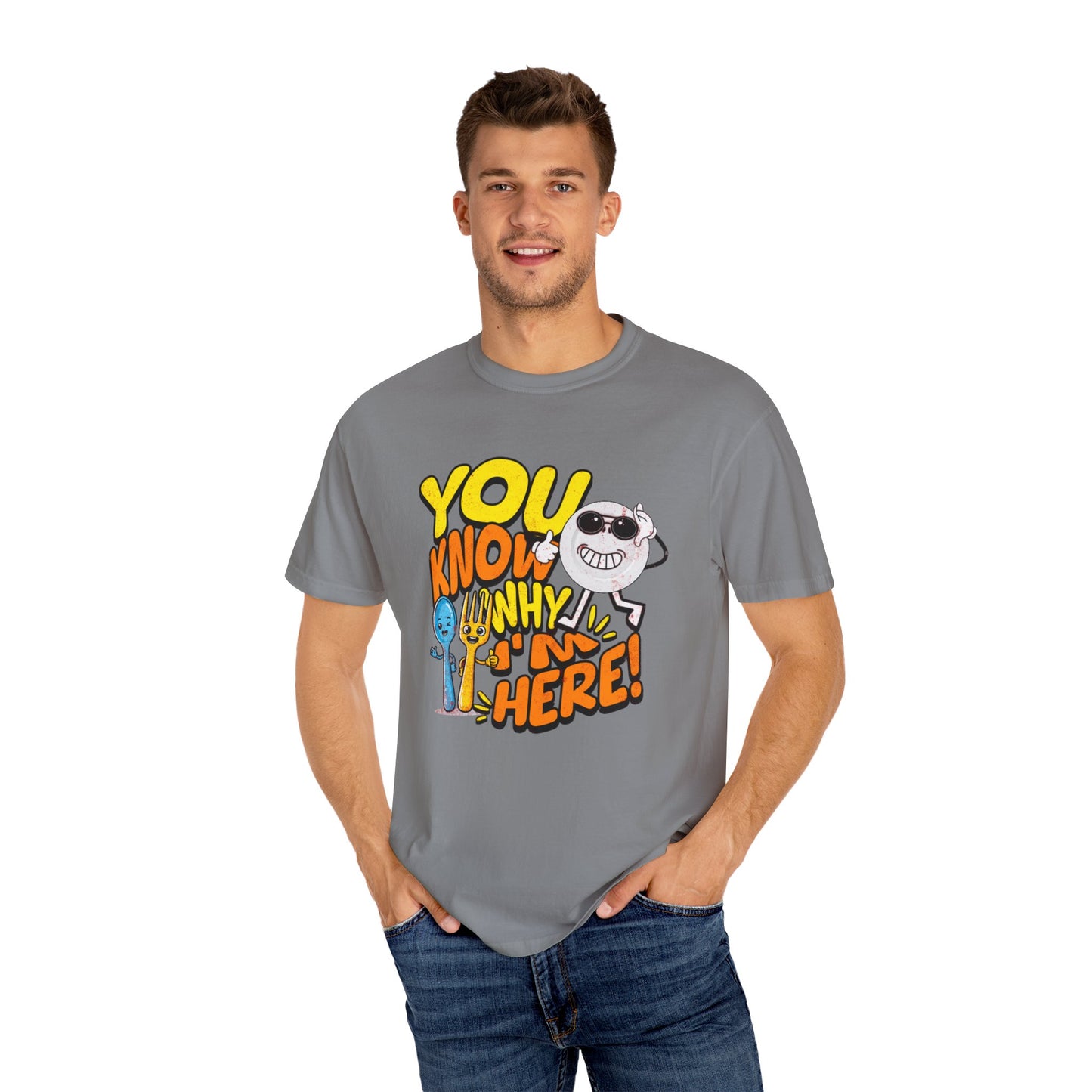 “You Know Why I’m Here” – Premium Graphic Tee for Food Lovers