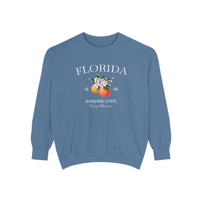 Florida Sunshine State Sweatshirt – Orange Blossom Vintage Design (Women’s)