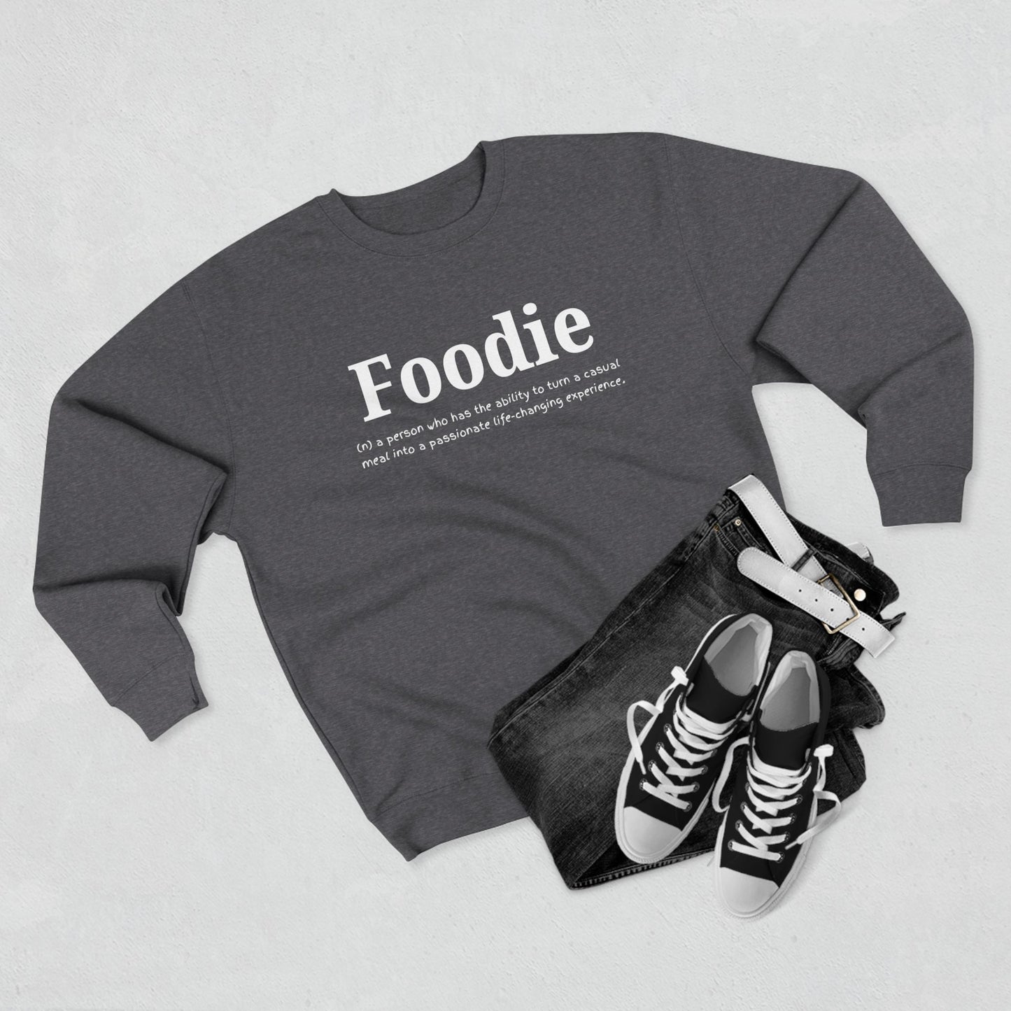 “Foodie (n.)” Minimalist Definition Sweatshirt | For Food Lovers & Reviewers