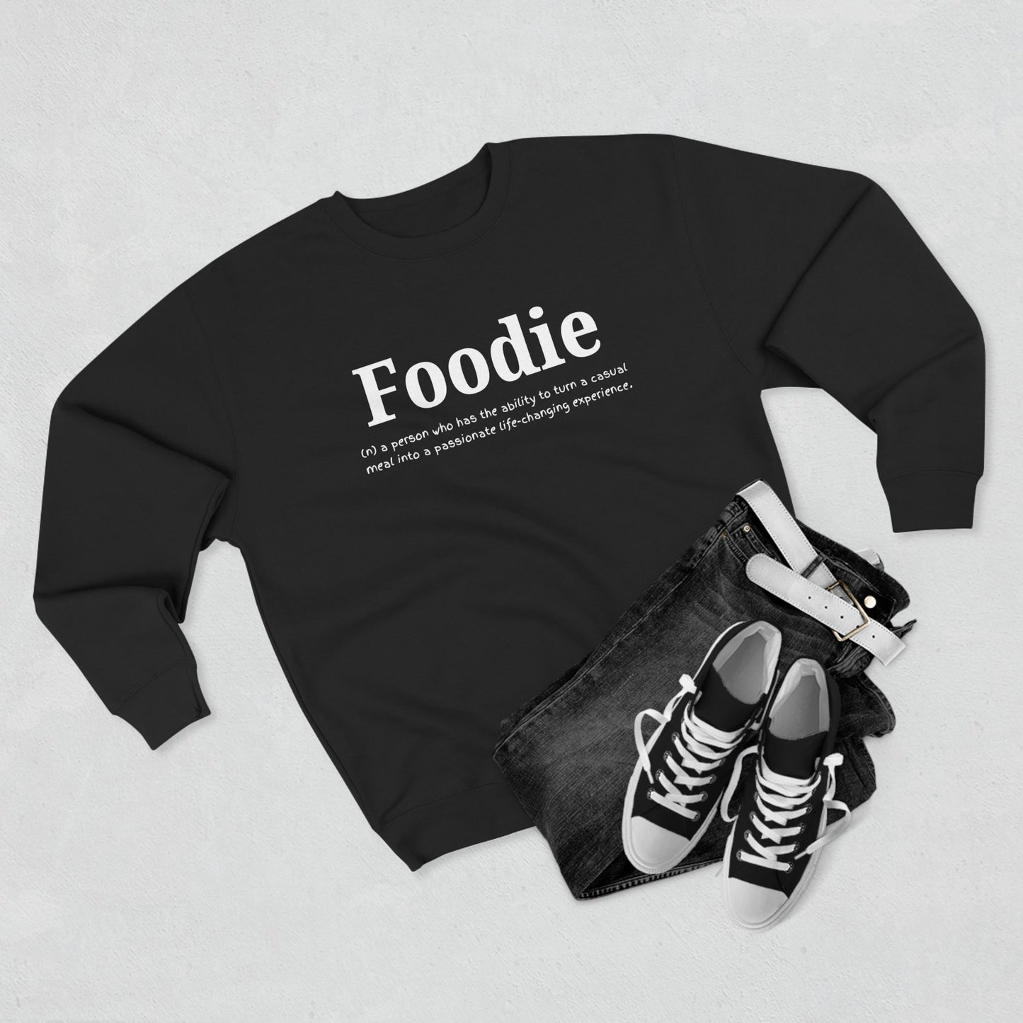 “Foodie (n.)” Minimalist Definition Sweatshirt | For Food Lovers & Reviewers