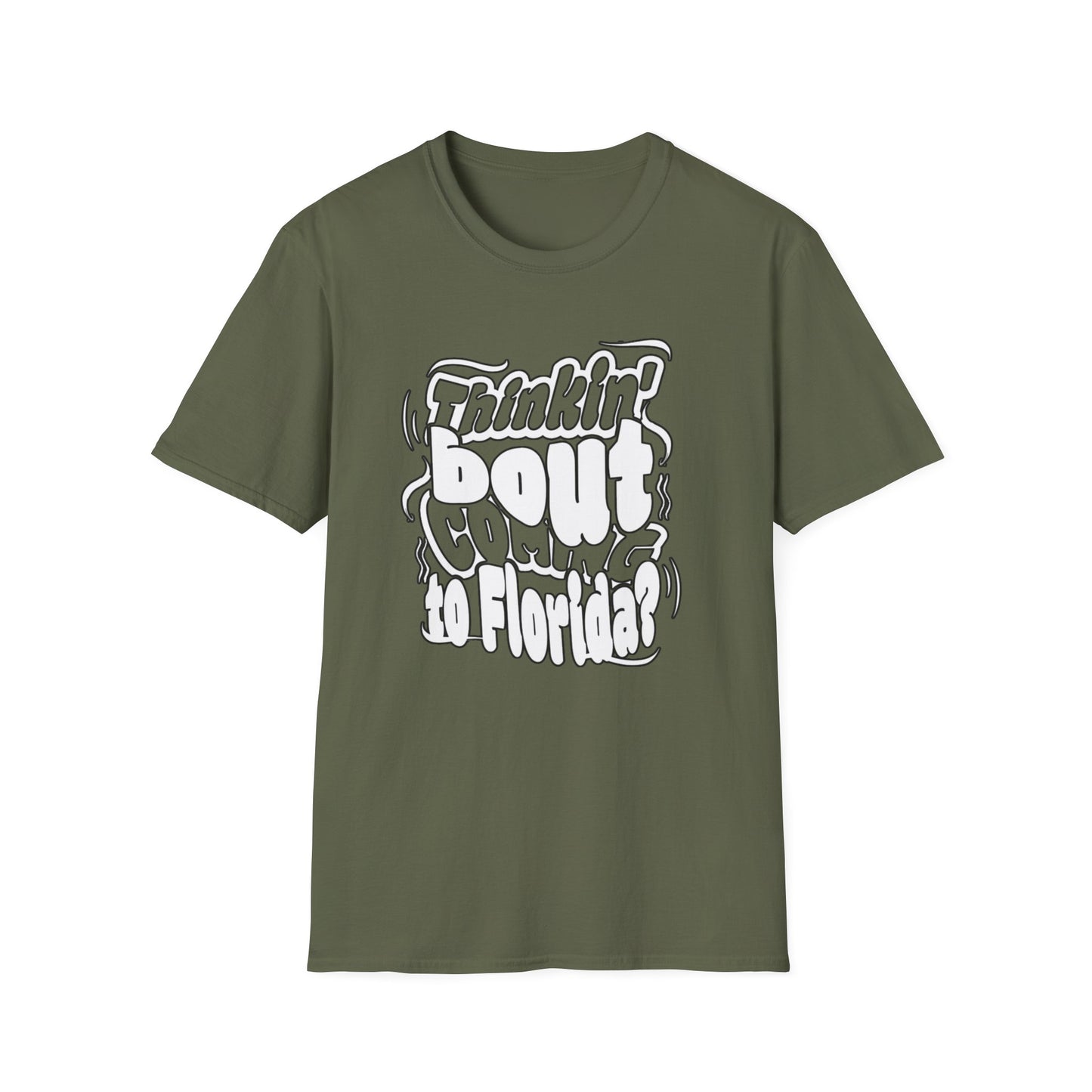 “Thinking ’Bout Coming to Florida? DON’T” Unisex Softstyle Graphic Tee