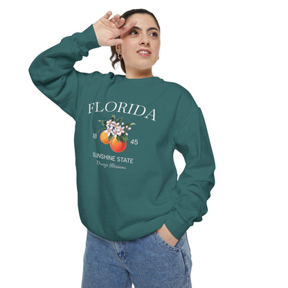 Florida Sunshine State Sweatshirt – Orange Blossom Vintage Design (Women’s)