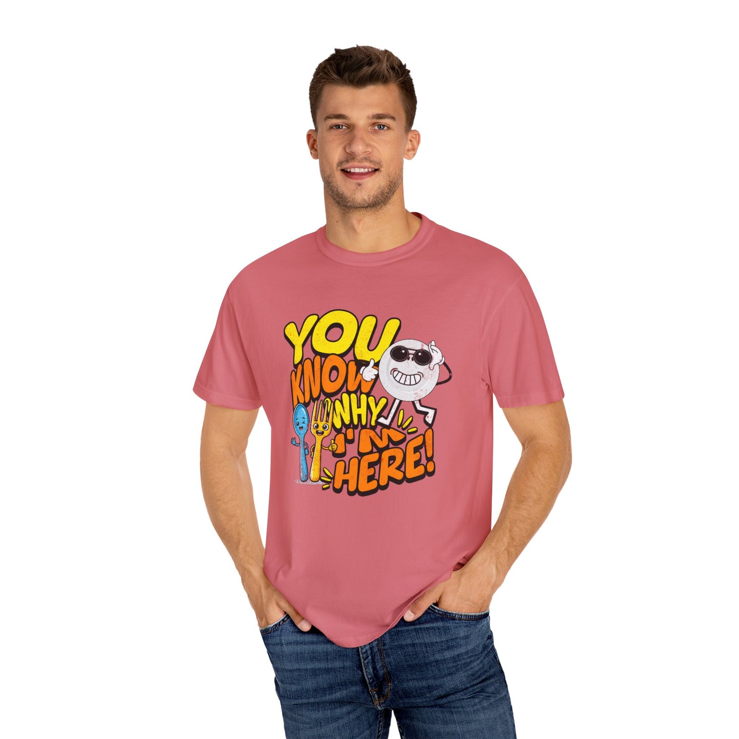 “You Know Why I’m Here” – Premium Graphic Tee for Food Lovers