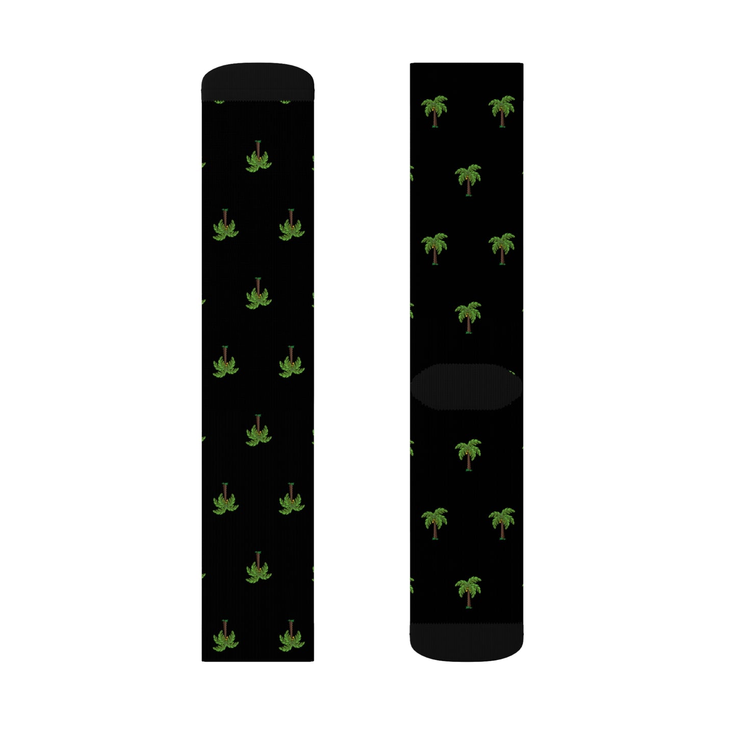 Flohï Socks - Black Palm Tree Pattern Design