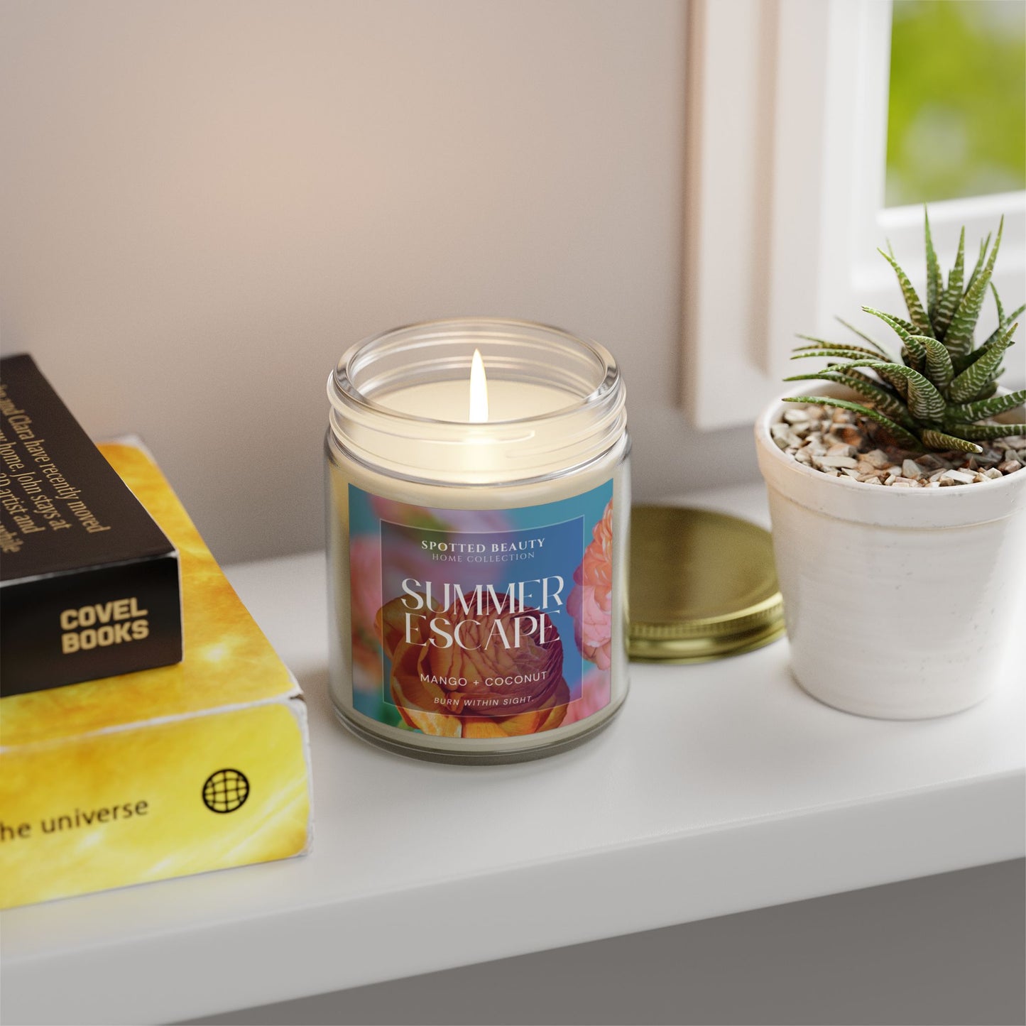 Summer Escape Mango Coconut Candle – Coconut Apricot Wax (4oz & 9oz)