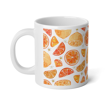 Orange Blossom Jumbo Mug, 20oz - Perfect for Coffee Lovers, Tea Time, Gift for Her