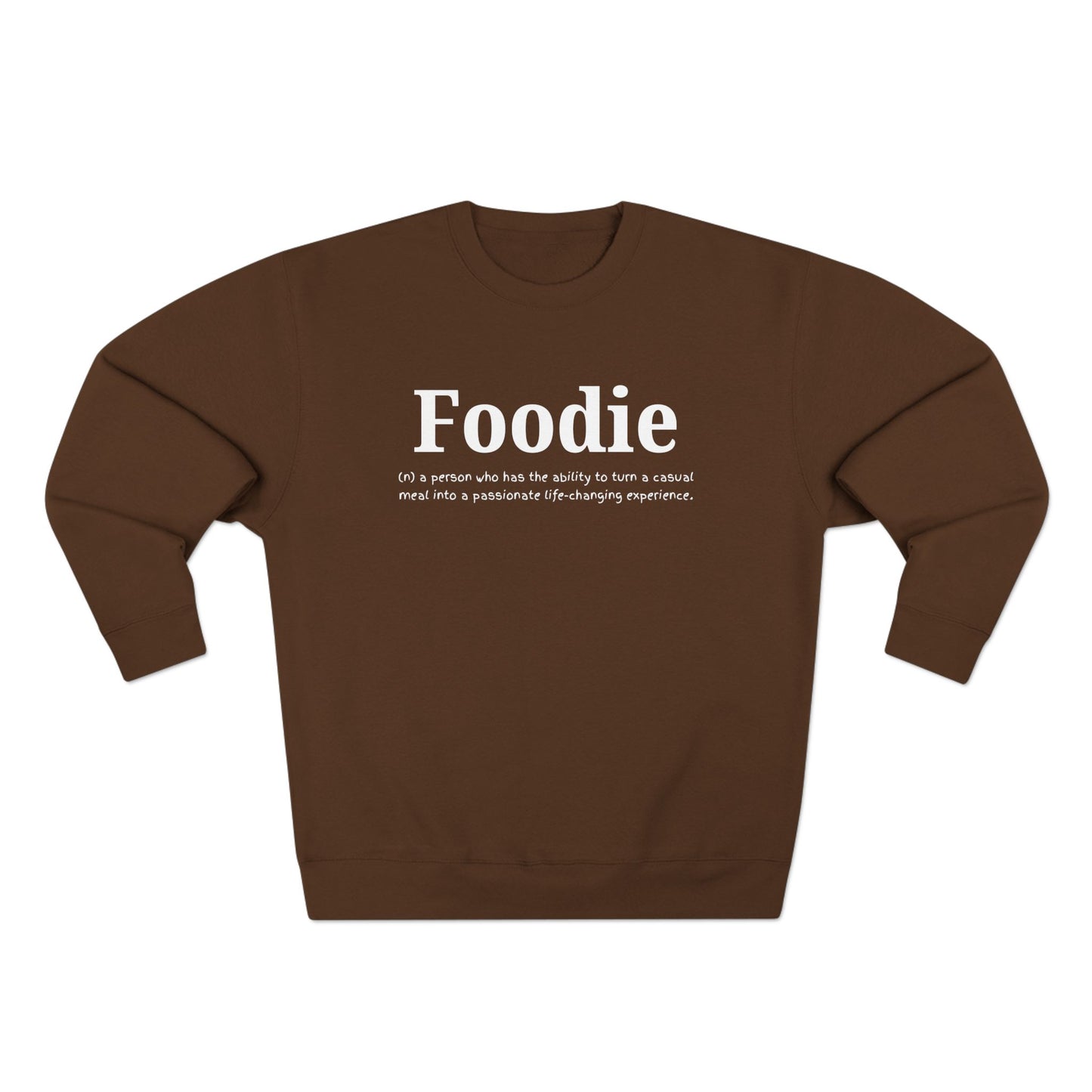 “Foodie (n.)” Minimalist Definition Sweatshirt | For Food Lovers & Reviewers