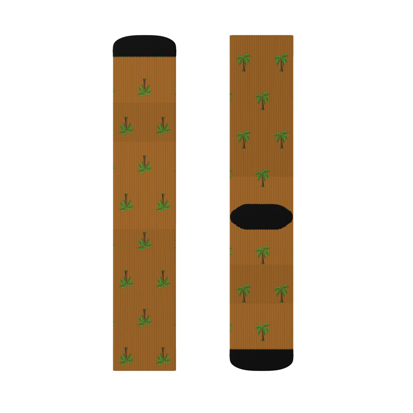 Flohï Sublimation Socks - Brown Palm Tree Pattern