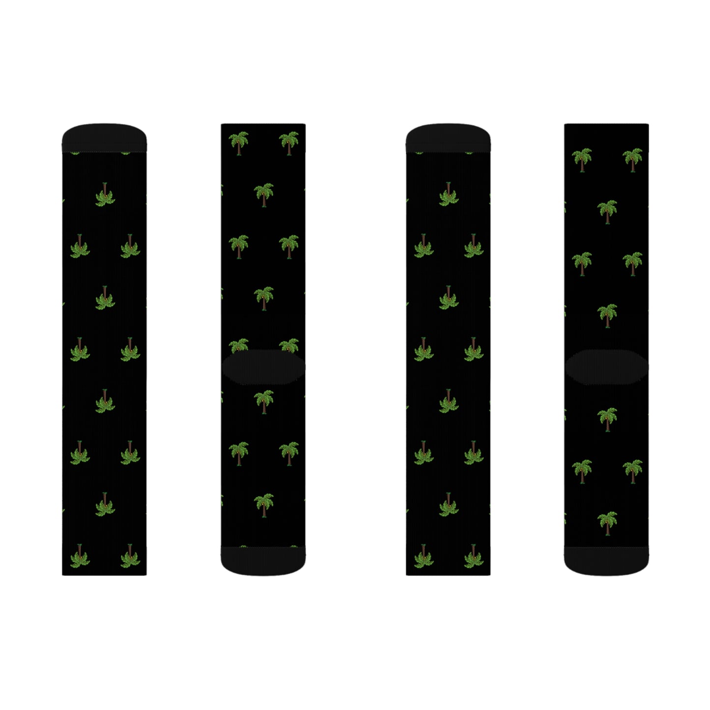 Flohï Socks - Black Palm Tree Pattern Design