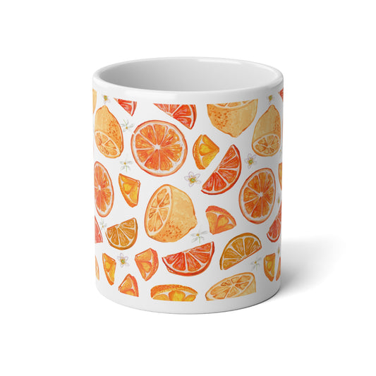 Orange Blossom Jumbo Mug, 20oz - Perfect for Coffee Lovers, Tea Time, Gift for Her