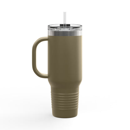 Florida Orange Blossom Stainless Steel Tumbler with Handle – 40oz Travel Mug with Straw