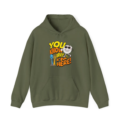 “You Know Why I’m Here” Graphic Hoodie– For the Real Foodies
