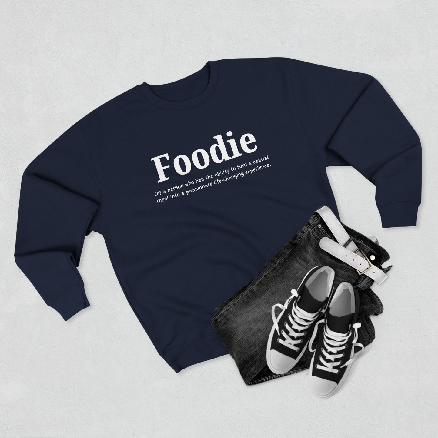 “Foodie (n.)” Minimalist Definition Sweatshirt | For Food Lovers & Reviewers