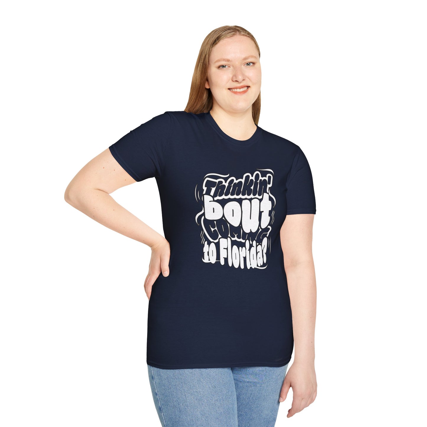 “Thinking ’Bout Coming to Florida? DON’T” Unisex Softstyle Graphic Tee