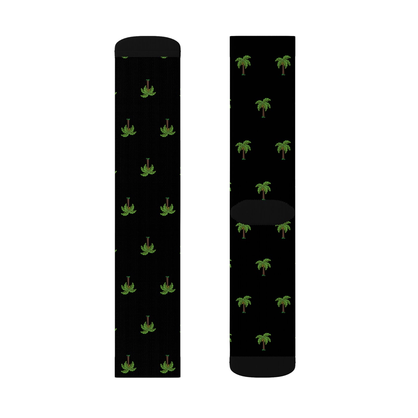 Flohï Socks - Black Palm Tree Pattern Design